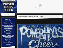 Tablet Screenshot of powerhauscheergym.com
